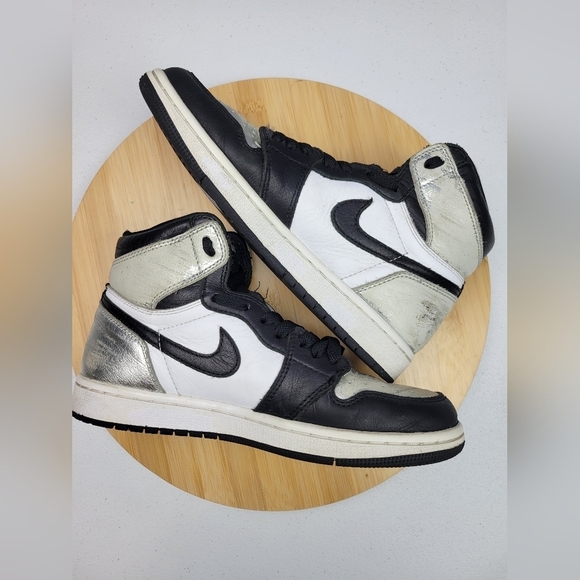 Nike Air Jordan 1 High OG Metallic Silver Size 7 - Picture 5 of 14